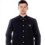 Camicia Kenzo Uomo Tiger Nero Collo Button Down