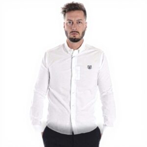Camicia Kenzo Tiger Uomo Bianco Collo Button Down