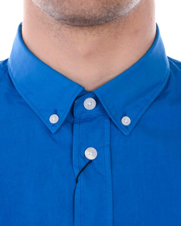 Camicia Kenzo Tiger Blu Denim Uomo Collo Button Down-8