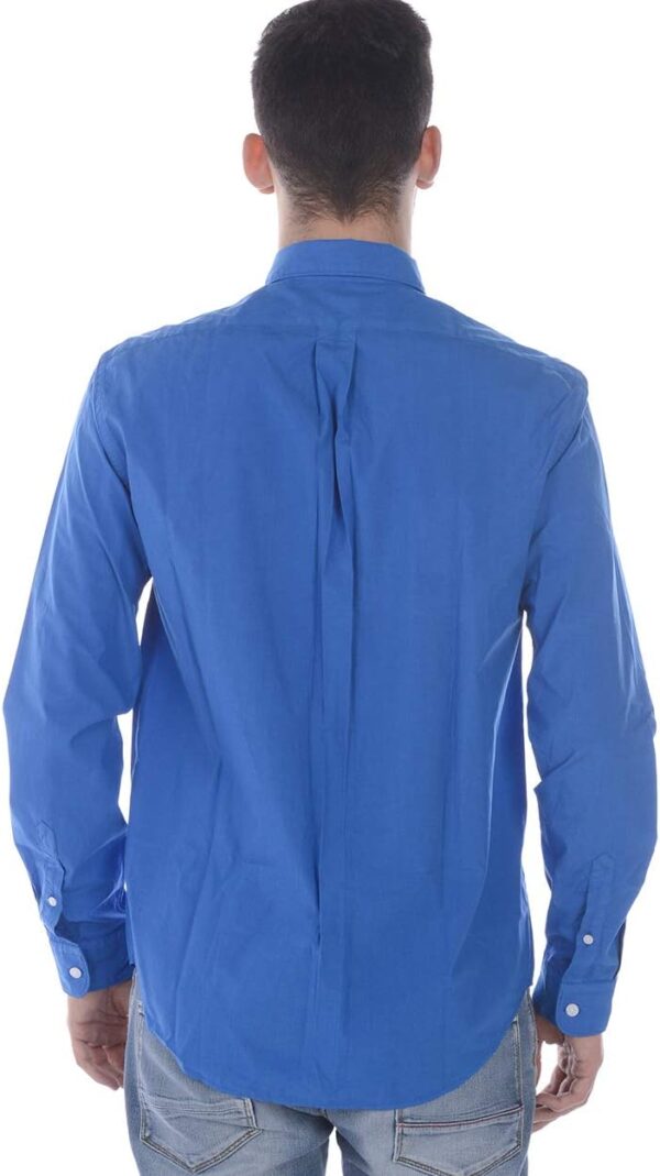 Camicia Kenzo Tiger Blu Denim Uomo Collo Button Down-1