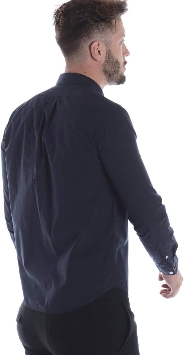 Camicia Kenzo Uomo Collo Button Down Manica Lunga Blu-3