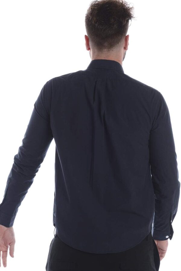 Camicia Kenzo Uomo Collo Button Down Manica Lunga Blu-1