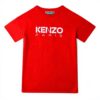 Vestito bambina KENZO cotone rosso maniche corte
