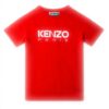 Vestito bambina KENZO cotone rosso maniche corte