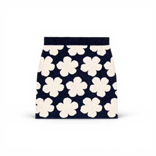 Kenzo Minigonna Donna Blu Cotone Lana Elastan