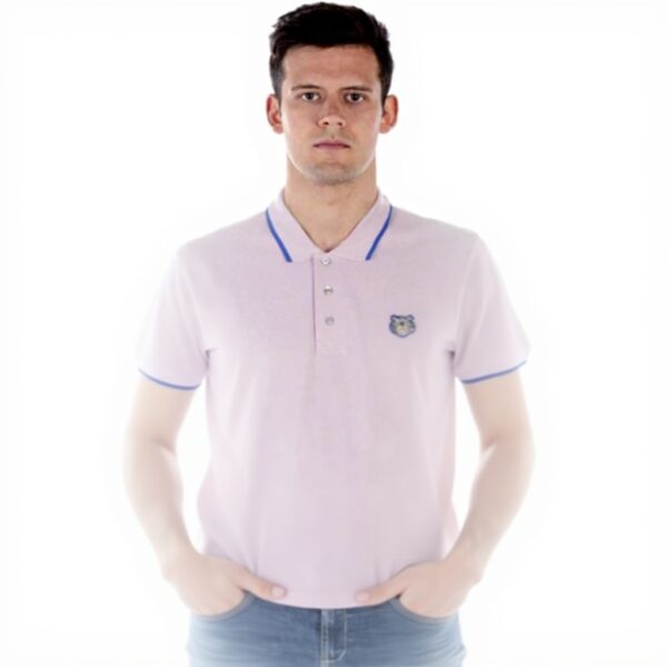 Kenzo Polo Uomo Tiger Rosa Scuro Manica Corta Taglia S