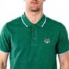 Kenzo Polo Uomo Tiger Verde Celeste Manica Corta