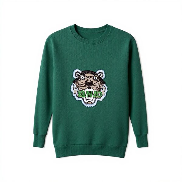 Kenzo Polo Uomo Tiger Verde Celeste Manica Corta