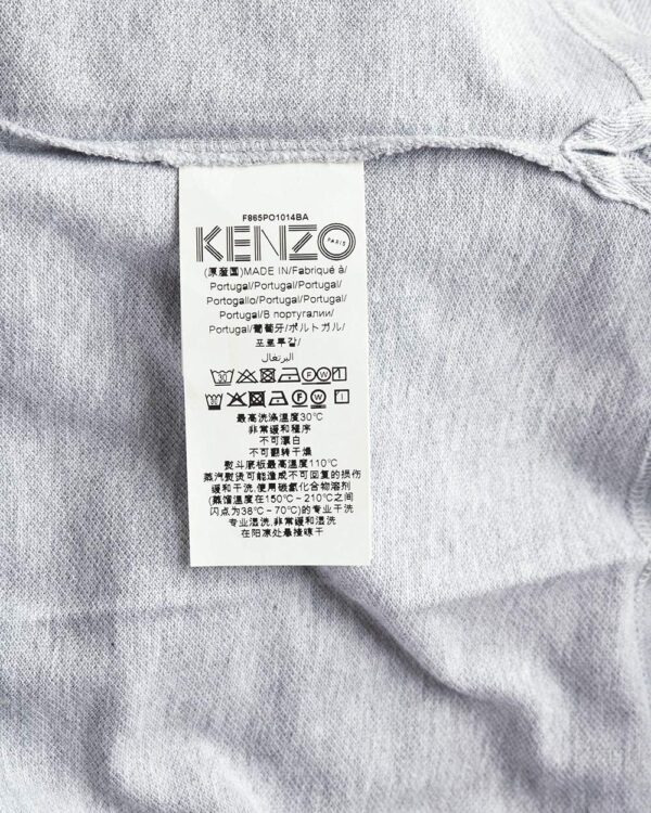 Kenzo Polo Uomo Grigio Chiaro Manica Lunga Taglia XXXL-8