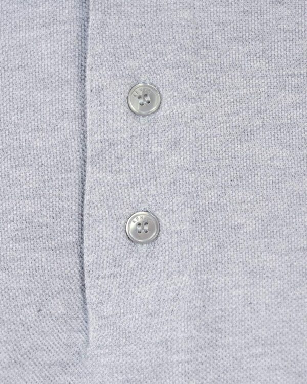 Kenzo Polo Uomo Grigio Chiaro Manica Lunga Taglia XXXL-5