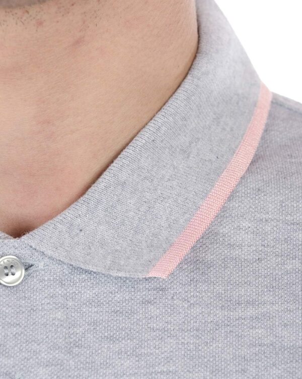 Kenzo Polo Uomo Grigio Chiaro Manica Lunga Taglia XXXL-6