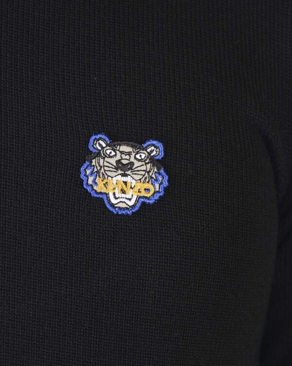 Maglione Kenzo Uomo Nero Tiger Jumper Manica Lunga XL-4