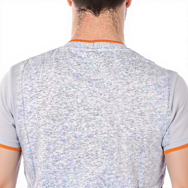 T-shirt Kenzo Uomo Grigio Arancione Tiger Pocket XL