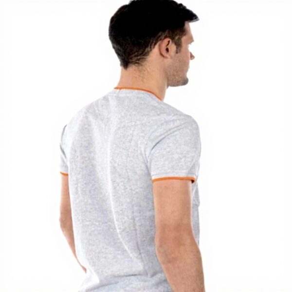 T-shirt Kenzo Uomo Grigio Arancione Tiger Pocket XL