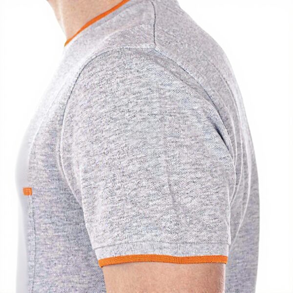 T-shirt Kenzo Uomo Grigio Arancione Tiger Pocket XL