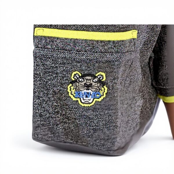 T-shirt Kenzo Uomo Grigio Scuro Tigre Tasca XXL