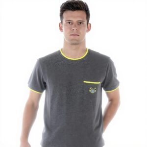T-shirt Kenzo Uomo Grigio Scuro Tigre Tasca XXL