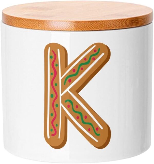 Vaso ceramica bambù Kenza Lettera Alfabeto Nome Natale-1