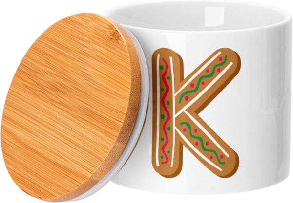 Vaso ceramica bambù Kenza Lettera Alfabeto Nome Natale-0