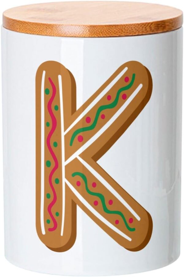 Vaso ceramica bambù Kenza Lettera Alfabeto Nome Natale-0