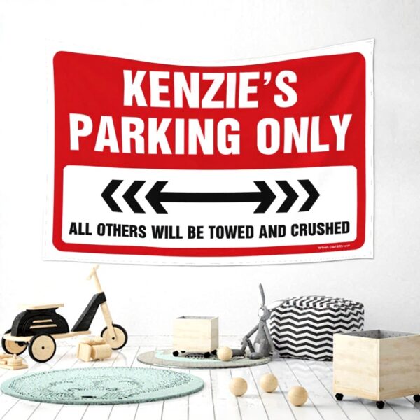 Arazzo Vintage Decor Kenzie Parking Only Tappezzeria