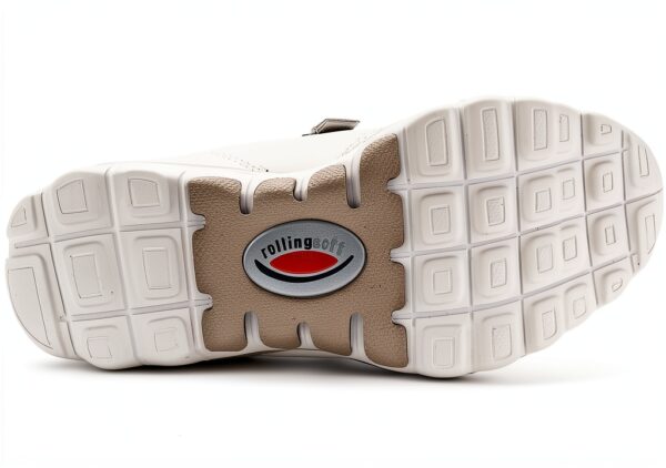 Sneaker Nike Bianco Argento Pelle Suola Leggera Scarpe-6