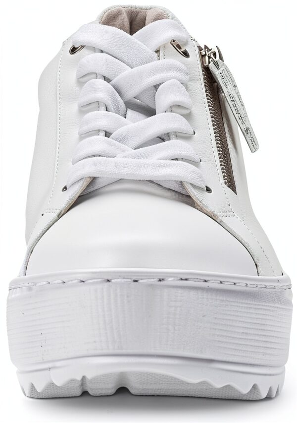 Gabor Sneaker Donna Bianco Pelle Ruvida Tacco Basso-4