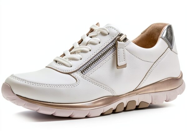 Sneaker Nike Bianco Argento Pelle Suola Leggera Scarpe-0