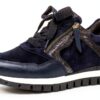 Gabor Sneaker Donna Pelle Stringate Larghezza Comoda Marine-0