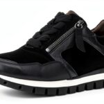 Gabor Sneaker Donna Pelle Larga Nero Scarpe Sportive-0