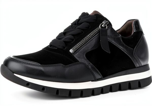 Gabor Sneaker Donna Pelle Larga Nero Scarpe Sportive-0