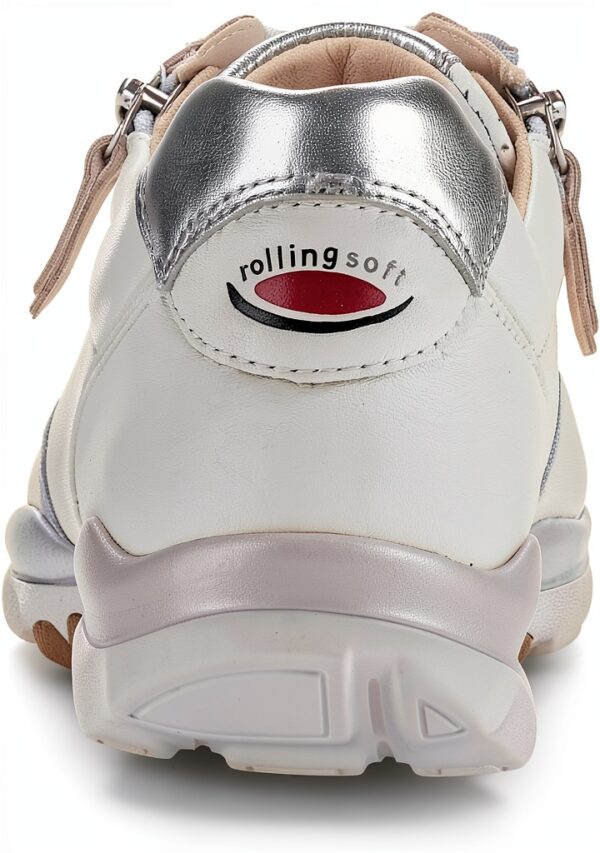 Sneaker Nike Bianco Argento Pelle Suola Leggera Scarpe-2