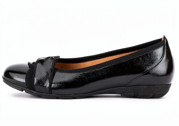 Ballerine donna pelle nero comode slip on casual-1