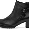 Stivaletti Chelsea Nero Vernice Larga Donna Comfort-1