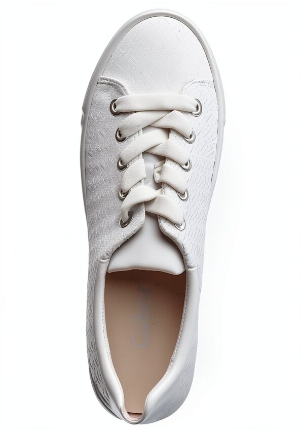Sneaker Gabor Donna Pelle Grezza Bianco Scarpe Casual-5