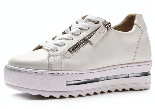 Gabor Sneaker Donna Bianco Pelle Ruvida Tacco Basso-0
