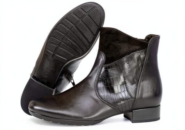 Stivaletti Gabor Nero Vernice Tacco a Blocco Larga-7