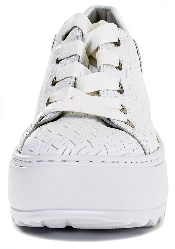 Sneaker Gabor Donna Pelle Grezza Bianco Scarpe Casual-4