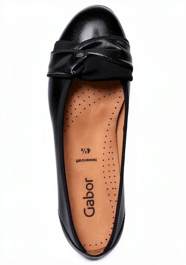 Ballerine donna pelle nero comode slip on casual-5