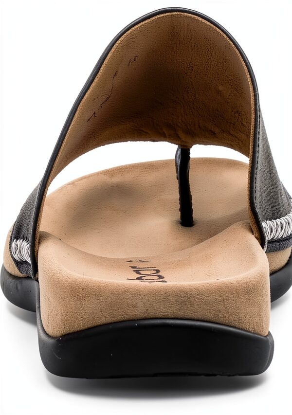 Zoccoli Gabor pelle donna nero bianco tacco piatto-2