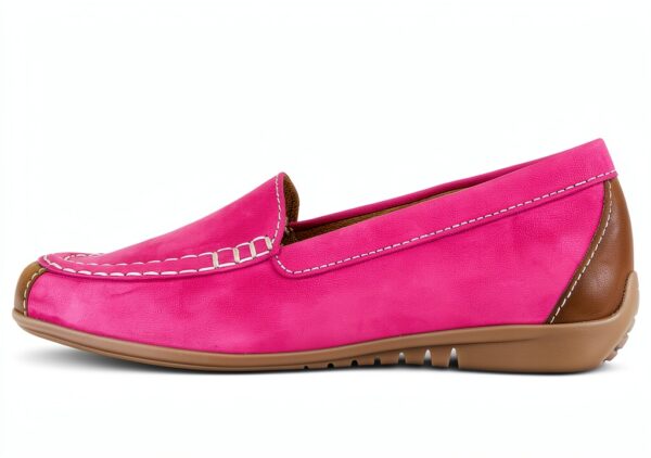 Mocassini donna pelle grezza slip-on comodi colori-1