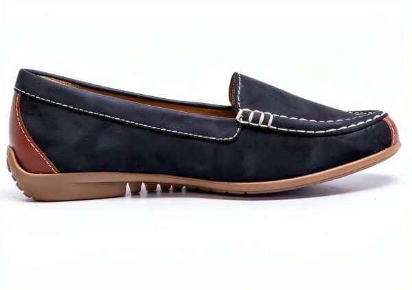 Scarpe basse donna Blu Bianco Peanut 21 comode eleganti-3