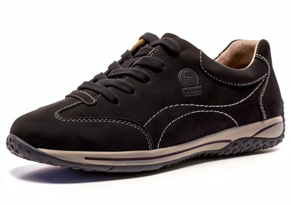 Gabor Sneaker Donna Pelle Nabuk Blu Nero Tacco Piatto-0
