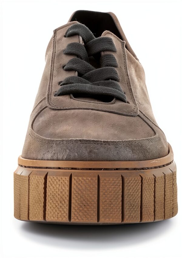 Sneakers Pelle Grezza Braun Fumo Scarpe Basse Stringate-4