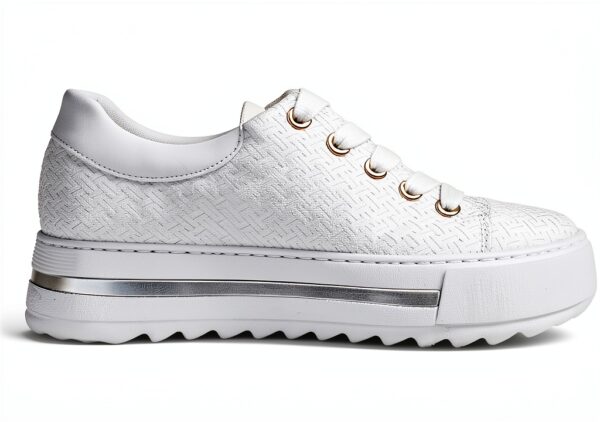 Sneaker Gabor Donna Pelle Grezza Bianco Scarpe Casual-3