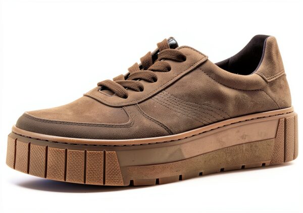 Sneakers Pelle Grezza Braun Fumo Scarpe Basse Stringate-0