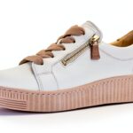 Gabor Sneaker Donna Grigio Lino Bianco Rosa Rouge Casual-0
