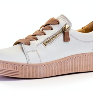 Gabor Sneaker Donna Grigio Lino Bianco Rosa Rouge Casual-0