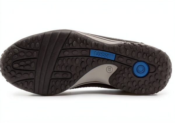 Gabor Sneaker Donna Pelle Nabuk Blu Nero Tacco Piatto-7