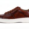 Sneaker Uomo Pelle Cognac Scarpe Basse Casual Comode-1